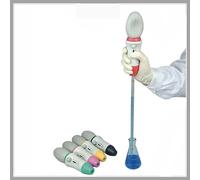 Micropipette, Contrôleur de pipette, pompe à pipette manuelle de grande capacité (0,1 à 100 ml) avec filtre hydrophobe de 3,0 µm(Rot)