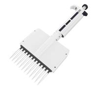 Micropipette de laboratoire, pipette multicanaux à 12 canaux avec volume réglable, tête rotative à 360° et affichage numérique du volume, for une utilisation précise en laboratoire et le(50-300ul)