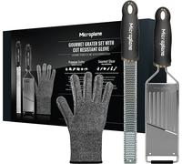 Microplane Gourmet Rappe Set - Zesteur Et Portionneuse Lames Coupe Résistant
