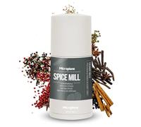 Microplane Moulin à Épices 2en1 - Beige Sable | Moulin Manuel avec Lame en Acier Inoxydable | Ultra Tranchante | Râpe Muscade, Cannelle, Fève Tonka, Poivre Long, Noix & plus Compartiment Hermétique