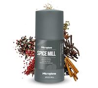 Microplane Moulin à Épices 2en1 - Vert Eucalyptus | Moulin Manuel avec Lame en Acier Inoxydable Ultra Tranchante | Râpe Muscade, Cannelle, Fève Tonka, Poivre Long, Noix & plus Compartiment Hermétique