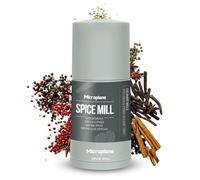 Microplane Moulin à Épices 2en1 - Vert Sauge | Moulin Manuel avec Lame en Acier Inoxydable | Ultra Tranchante | Râpe Muscade, Cannelle, Fève Tonka, Poivre Long, Noix & plus Compartiment Hermétique