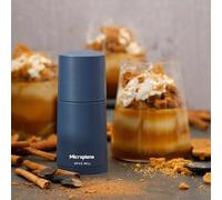 Microplane Moulin à Épices 2en1 - Bleu Denim | Moulin Manuel avec Lame en Acier Inoxydable | Ultra Tranchante | Râpe Muscade, Cannelle, Fève Tonka, Poivre Long, Noix & plus Compartiment Hermétique