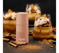 Microplane Moulin à Épices 2en1 - Bouton de Rose | Moulin Manuel avec Lame en Acier Inoxydable Ultra Tranchante Râpe Muscade, Cannelle, Fève Tonka, Poivre Long, Noix & plus Compartiment Hermétique