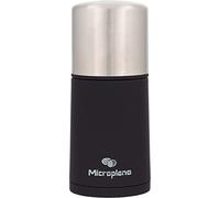 Microplane Moulin à épices en acier inoxydable et en noir pour noix de muscade, cannelle, fèves Tonka et autres épices dures