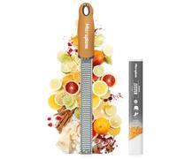 Microplane Râpe à zesteur en couleur Jaune Moutarde pour agrumes, parmesan, gingembre, chocolat et noix de muscade avec lame fine - Fabriqué aux États-Unis