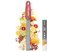 Microplane Râpe à zesteur en Couleur Rose à Lèvres pour Agrumes, Parmesan, Gingembre, Chocolat et Noix de Muscade avec Lame Fine - Fabriqué aux États-Unis
