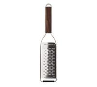 Microplane Râpe de cuisine Double tranchant pour fromage à pâte dure, pomme, carotte, courgette et chocolat de la Collection Master en bois de noyer et en acier inoxydable