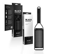 Microplane Râpe fine avec lame en acier inoxydable fabriquée aux États-Unis par photochimie pour le parmesan, les agrumes, l'ail, le piment et les épices dures de la Collection Black Sheep