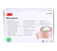 Micropore 1533-1 Lot de 12 fiches non tissées 2,5 cm x 9,1 m