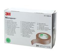 Micropore 3M - Sparadrap couleur chair - 1.25 cm x 9.14 m Chair (boîte de 24 rlx)