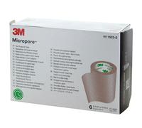 Micropore 3M - Sparadrap couleur chair - 5 cm x 9.14 m Chair (boîte de 6 rlx)