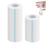 Micropore Tape Lot de 10 rouleaux de ruban adhésif médical 2,5 cm x 9 mm, respirant, pour soins des plaies, le sport, les extensions de cils