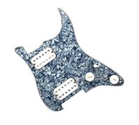 Micros de plaque de protection de guitare professi Accessoires Pour Instruments De Musique Colorés Alnico 5 Pickguard Pré Câblé Simple/double Bobine HH(Wh Grey pearl)