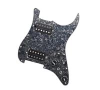 Micros de plaque de protection de guitare professi Accessoires Pour Instruments De Musique Colorés Alnico 5 Pickguard Pré Câblé Simple/double Bobine HH(Bk Bk pearl)