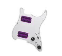 Micros de plaque de protection de guitare professi Accessoires Pour Instruments De Musique Colorés Pickguard Pick Up Simple/double Bobine HH(Wh Purple)