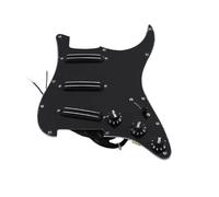 Micros de plaque de protection de guitare professi Alnico 5 Micro De Guitare Pré Câblé Avec Double Rail Chauffant Accessoires Pour Instruments De Musique SSS(Bk)