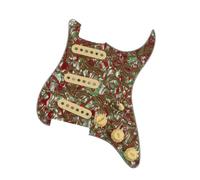 Micros de plaque de protection de guitare professi Convient Aux Artistes Professionnels Le Pickguard De Guitare À Bobine Unique SSS Ainico 5(Red agate)