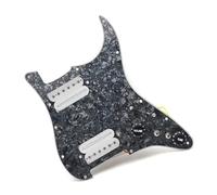 Micros de plaque de protection de guitare professi HH Accessoires Professionnels Pour Instruments De Musique Guitare Électrique Pickguard Sortie 7.5K/15K(Bk pearl w WH)