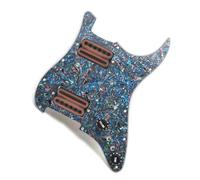 Micros de plaque de protection de guitare professi HH Guitare Électrique Fendue Sortie À Vis Hexagonale 7.5K/15K Préchargée Avec Deux Micros Pickguard À Double Bobine(Pearl w TR)