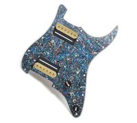 Micros de plaque de protection de guitare professi HH Guitare Électrique Fendue Sortie À Vis Hexagonale 7.5K/15K Préchargée Avec Deux Micros Pickguard À Double Bobine(Pearl w Zb)