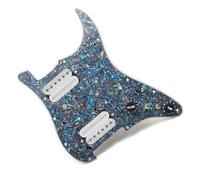 Micros de plaque de protection de guitare professi HH Guitare Électrique Fendue Sortie À Vis Hexagonale 7.5K/15K Préchargée Avec Deux Micros Pickguard À Double Bobine(Pearl w WH)