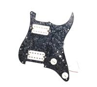 Micros de plaque de protection de guitare professi HH Pickguard Pour Guitare Électrique Accessoires Professionnels Pré Câblés Pour Débutants(Bk Pearl)