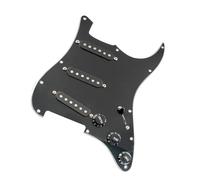 Micros de plaque de protection de guitare professi Pickguard Professionnel SSS Avec Bobine Unique Alnico 5 Entrelacée Pour Guitares Et Basses Électriques(3ply Bk)
