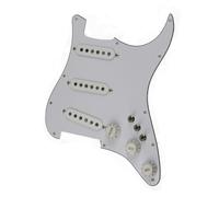 Micros de plaque de protection de guitare professi SSS Ainico 5 Pickguard À Bobine Unique Ensemble Complet De Pré Fils Pour Guitares Et Basses Avec Accessoires De Couleur(WHITE)