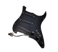 Micros de plaque de protection de guitare professi SSS Ainico 5 Pickguard À Bobine Unique Ensemble Complet De Pré Fils Pour Guitares Et Basses Avec Accessoires De Couleur(Bk)