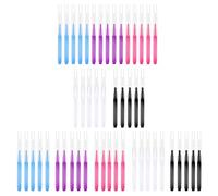 Micros Lot de 50 pinceaux à sourcils avec capuchons Outil de plastification pour sourcils Pinceau à cils multifonction Micros Lash Comb Spoolie