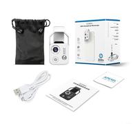 Microscope 200X avec filtre CPL et 6 lumières LED, loupe rechargeable USB-C 110 mAh pour bijoux, plantes, analyse de peau, étude de biologie - Noir (blanc)