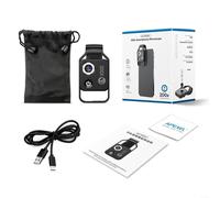 Microscope 200X avec filtre CPL et 6 lumières LED, loupe rechargeable USB-C 110 mAh pour bijoux, plantes, analyse de peau, étude de biologie - Noir (CPL)