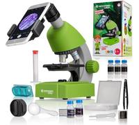 Microscope 40x-640x - BRESSER JUNIOR - Éclairage LED - kit d'expérimentation - vert