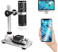 Microscope, 50-1000x wifi USB Endoscope de grossissement sans fil microscope numérique 8 LED Mini haute définition Caméra avec étui portable à jour mis