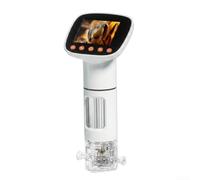 Microscope 8 LED Réglables Observation Cellulaire Précise(Monocular) | pour zoom 50x à pour 1000x, écran IPS 2 pouces, résolution 1080P, pour idéal biologie, pour capture pour vidéo nette