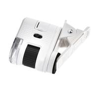 Microscope à grossissement x100 facile à fixer avec lumière LED et clips pour téléphones pour l'exploration du monde quotidien Microscope d'inspection de bijoux