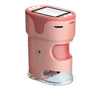 Microscope à lumière LED portable avec grand écran et mémoire de 32 Go compact pour étudiants et chercheurs en plein air