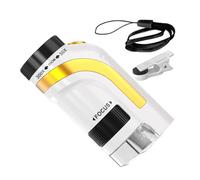 Microscope à main - Éclairage LED portable, lentille grossissante 60x100x, design compact et léger, mise au point réglable, affichage de haute précision | Idéal pour les expériences scientifiques