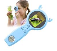 Microscope à main pour - Grossissement haute définition grossissant numérique 50X - Multifonctionnel, prend en charge la capture de photos et de vidéos, deux lentilles, pour éducation STEM