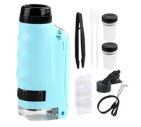 Microscope à Main pour, Microscope de Poche pour - Jouet de Microscope de Poche 250X | avec Jouets scientifiques avec lumière LED pour Voyages en Plein air