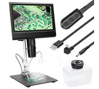 Microscope avec prise d'image vidéo 1080p LED réglable lampe sans ombre pour soudage maintenance inspection de précision
