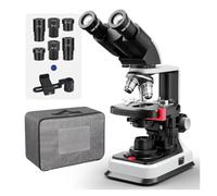Microscope binoculaire composé de Laboratoire Grossissement 40X-2500X Platine mécanique à Deux Couches Champ Ultra Large 20 mm Double Alimentation