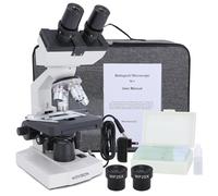 Microscope binoculaire professionnel 40X-2500X pour la recherche clinique - 4 objectifs achromatiques, étape mécanique double couche, mise au point coaxiale - Portée LED de haute précision pour
