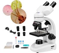Microscope binoculaire Svbony, 80X-1600X pour enfants étudiants adultes, avec oculaires WF10x WF20x, microscope professionnel pour l'école, le laboratoire, la maison, l'enseignement de la biologie