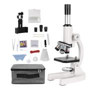 Microscope Biologique monoculaire 40x-2000X for étudiants, Laboratoire d'éducation HD, lumières LED, Support de téléphone Portable, étude, Vacances
