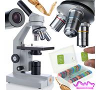 Microscope biologique Uran Pro MBUP avec un ensemble de préparations pour l'obse