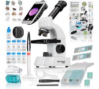 Microscope Bresser Junior 40-640x avec accessoires intelligents avec code QR pour plus d'informations