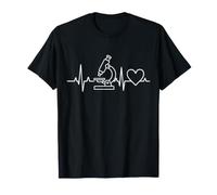 Microscope, chercheur du Laboratoire des battements cardiaques, EKG Science T-Shirt