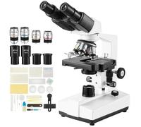 Microscope Composé Binoculaire-Duoku-40X-2500X-Microscope de Laboratoire-Platine Mécanique à Deux Couches-LED